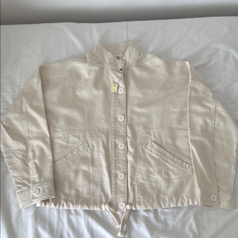 Max Studio London Cream Utility Jacket